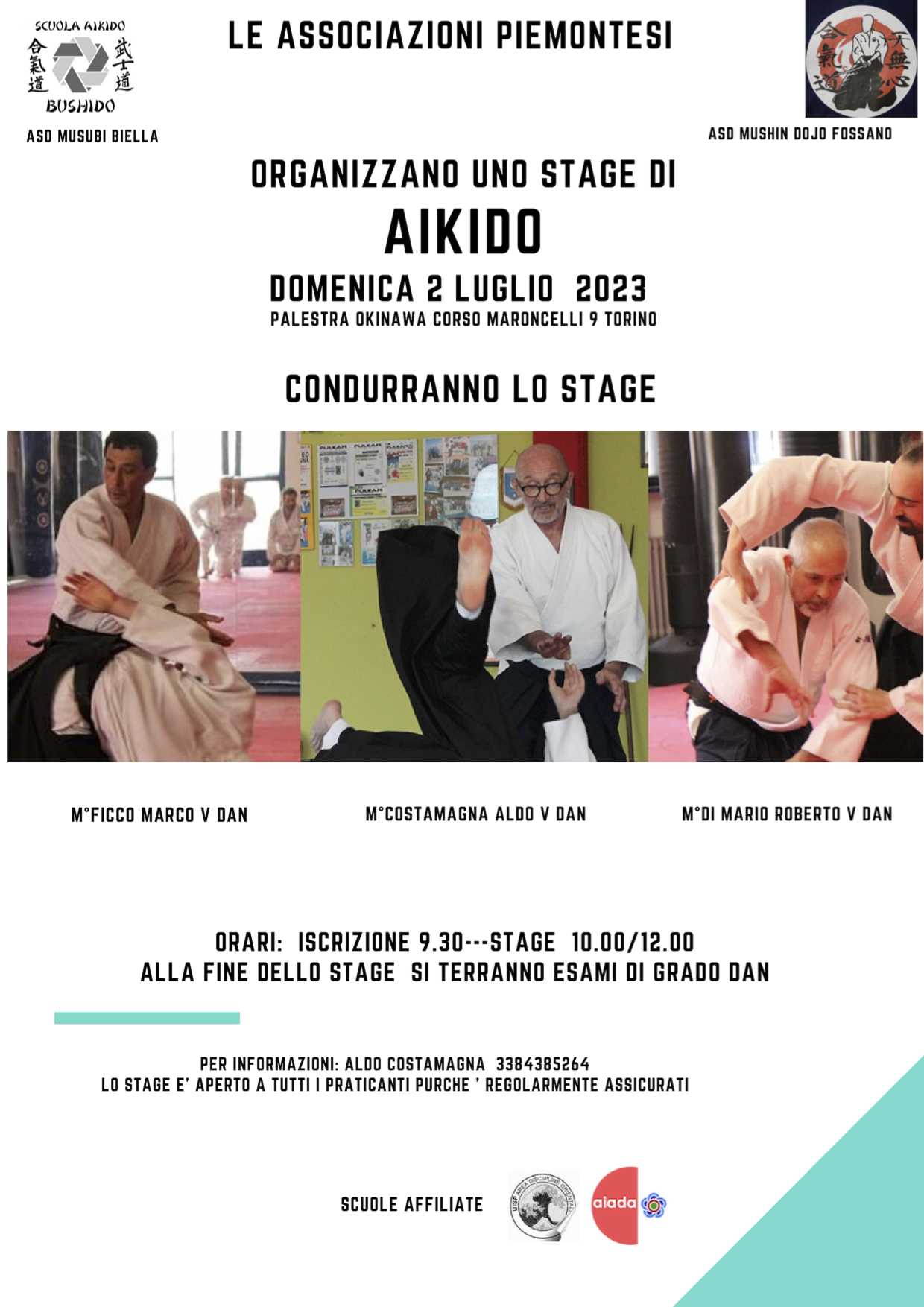 Stage aikido Dojo Musubi - 2 luglio 2023 - Biella