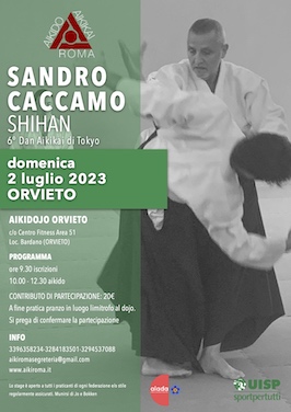 Stage aikido SANDRO CACCAMO Shihan - 2 luglio 2023 - Orvieto